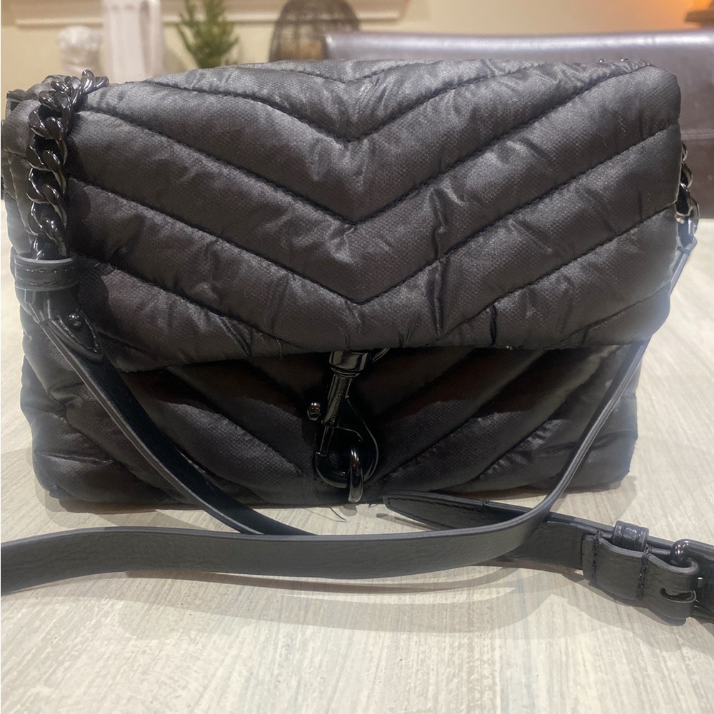Rebecca Minkoff Edie Small Black Quilted Crossbody.